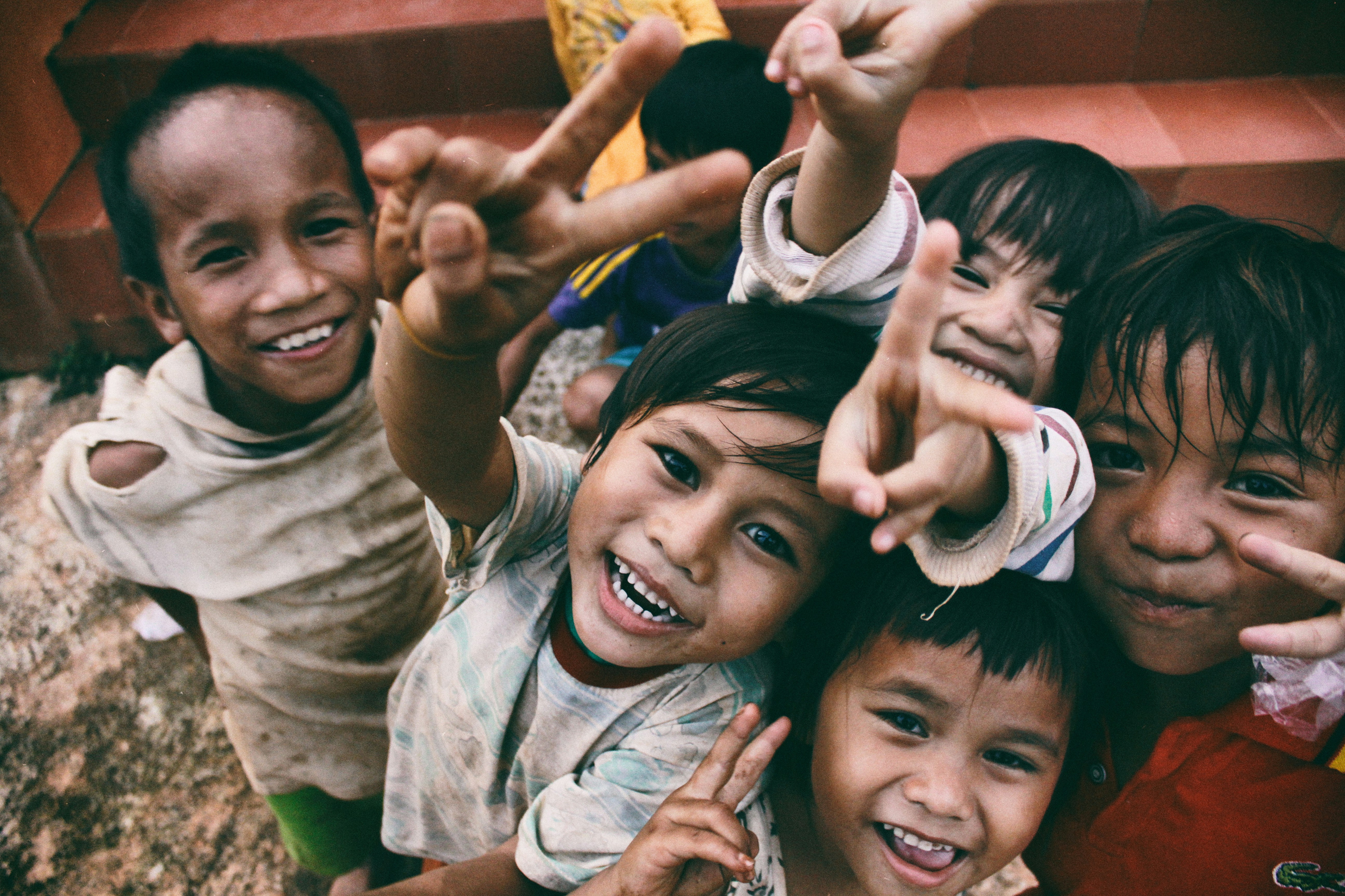 Children playing together at a community gathering